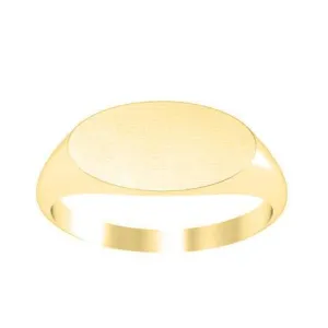 Elongated Oval Signet Ring for Women - 13mm x 8mm